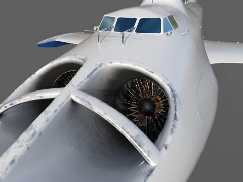 Ekranoplan A-90 Orlyonok 3D Model