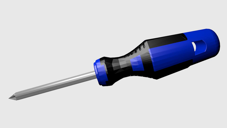 screwdriver 3D Model .c4d .max .obj .3ds .fbx .stl .blend 