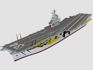 uss cvn 34 oriskany Modello 3D