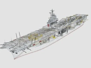 uss cvn 34 oriskany 3D Model