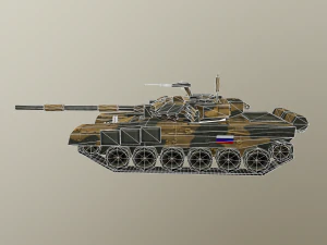 t-90 Modello 3D