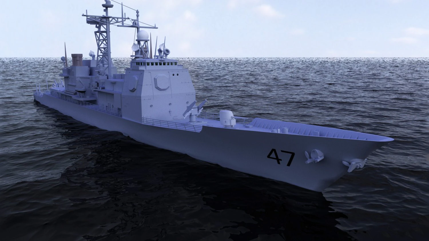 ticonderoga class cruiser cg47 uss ticonderoga 3D Model .c4d .max .obj .3ds .fbx .stl .blend 