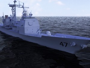 ticonderoga class cruiser cg47 uss ticonderoga 3D मॉडल