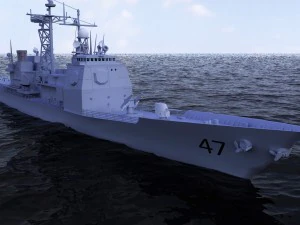 incrociatore classe ticonderoga cg47 uss ticonderoga Modello 3D