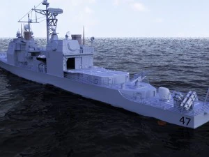 ticonderoga class cruiser cg47 uss ticonderoga 3D Model