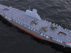 japanese aircraft carrier shinano 3D Model