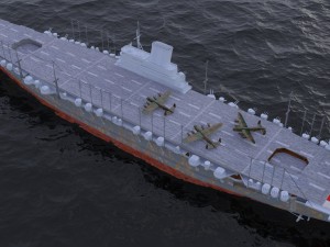 japanese aircraft carrier shinano 3D मॉडल