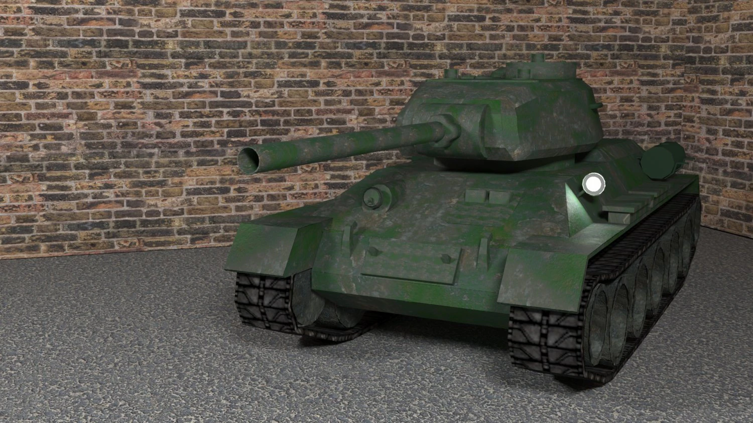 tank t-34-85 low-poly 3D Model .c4d .max .obj .3ds .fbx .stl .blend 