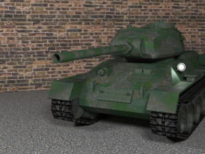 tank t-34-85 low-poly 3D मॉडल