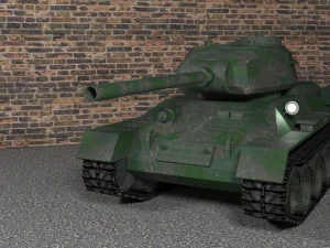tanque t-34-85 de baja poli Modelo 3D