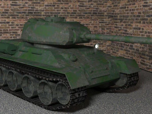 tank t-34-85 low-poly 3D Model