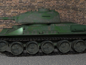 tank t-34-85 low-poly 3D मॉडल