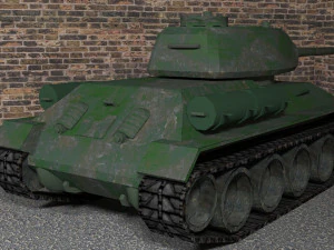 tank t-34-85 low-poly 3D Model