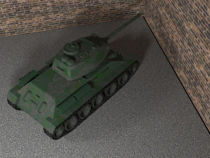 tank t-34-85 low-poly 3D मॉडल