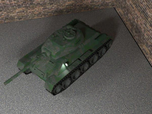 tank t-34-85 low-poly 3D Model