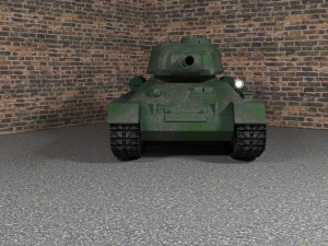 tank t-34-85 low-poly 3D मॉडल