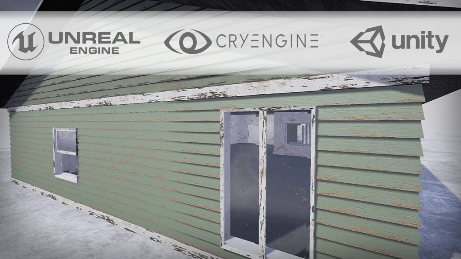 Modular house for game ready 3D Model .c4d .max .obj .3ds .fbx .stl .blend 