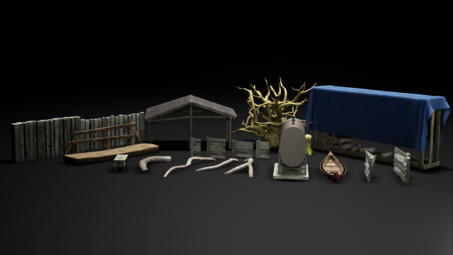 asset forest Modèle 3D .c4d .max .obj .3ds .fbx .stl .blend 