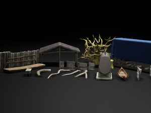 asset forest Modelo 3D