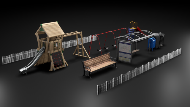 asset playground Modelo 3D .c4d .max .obj .3ds .fbx .stl .blend 