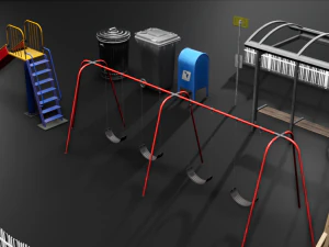 자산 놀이터 3D 모델