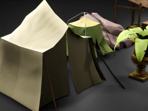 Ancient props low-poly 3D Model