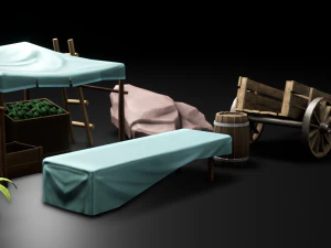 Ancient props low-poly 3D Model