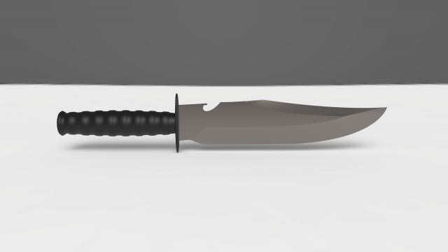 hunting knife 3D 模型 .c4d .max .obj .3ds .fbx .stl .blend 
