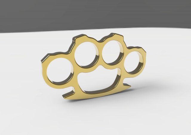 brass knuckles 3D Модель .c4d .max .obj .3ds .fbx .stl .blend 