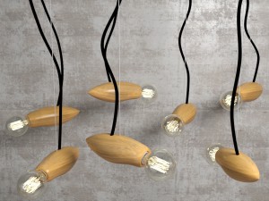 wooden bee lamp 3D Model