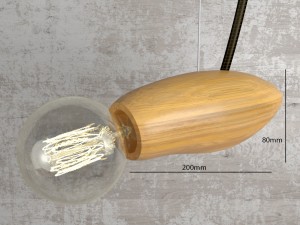 wooden bee lamp Modello 3D