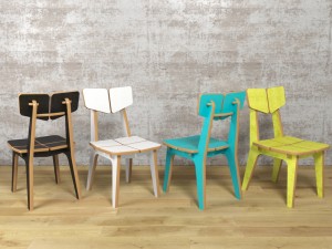 chairs colorset domino mimi 3D Model