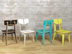 chairs colorset domino mimi 3D Model