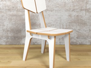chairs colorset domino mimi 3D Model