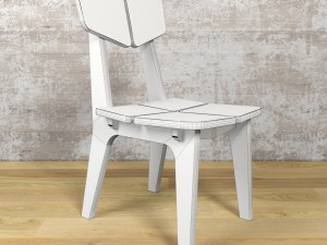 chairs colorset domino mimi 3D Model