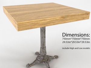 restaurant table 3D मॉडल