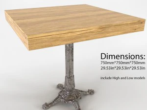 Restauranttisch 3D Modell