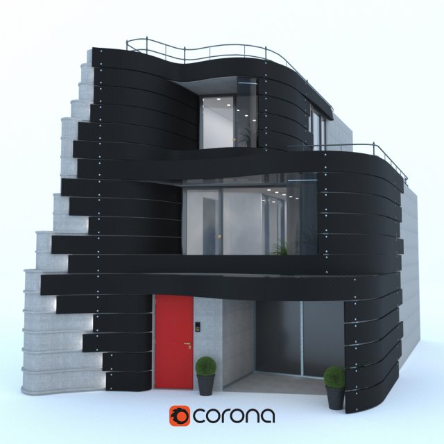 the facade of the house in tokyo Modèle 3D .c4d .max .obj .3ds .fbx .stl .blend 