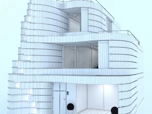 the facade of the house in tokyo 3D Model