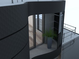 the facade of the house in tokyo Modèle 3D