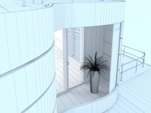 the facade of the house in tokyo 3D Model