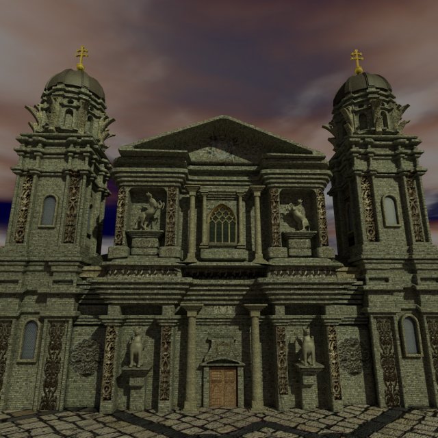 theatinerkirche church Modello 3D .c4d .max .obj .3ds .fbx .stl .blend 
