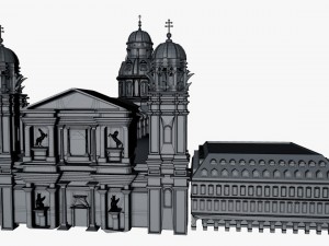 theatinerkirche church Modello 3D