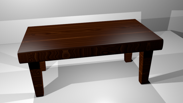 classic wood table Model 3D .c4d .max .obj .3ds .fbx .stl .blend 