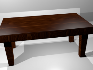 classic wood table Modèle 3D