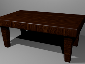 classic wood table Model 3D