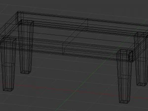 classic wood table 3D Model