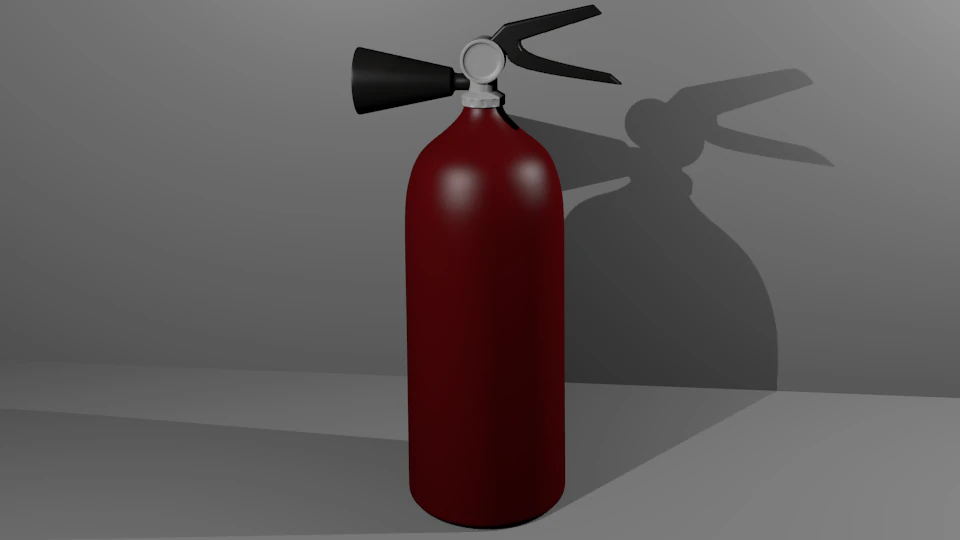 semplice estintore Modello 3D .c4d .max .obj .3ds .fbx .stl .blend 