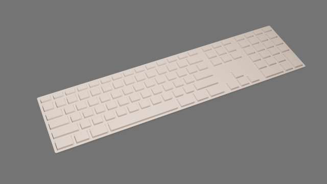 keyboard 3D Model .c4d .max .obj .3ds .fbx .stl .blend 
