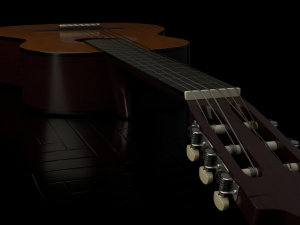 yamaha c40 - classical guitar 3D Model